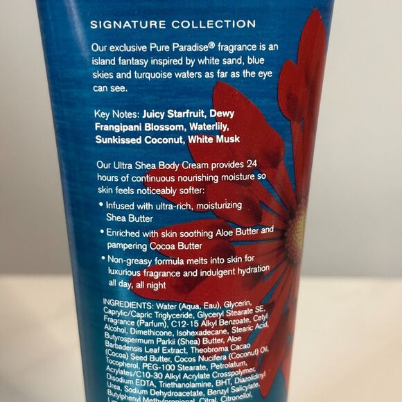 Bath & Body Works Pure Paradise Body Cream NEW 8oz Lotion Moisturizer - Picture 6 of 6